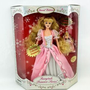 Fairytale Princess Series Doll & Collectors Ornament Pink Dress Blonde Blue Eyes